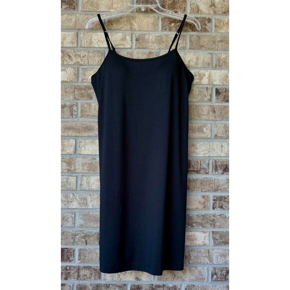 Athleta Black Dress Built-in Bra Adjustable LARGE Tennis Golf Stretch Activewear - Picture 1 of 8